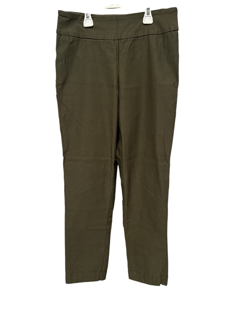 Tribal Pull On Straight Pant With Pocket Accents and Flatten It, Green, Size 8